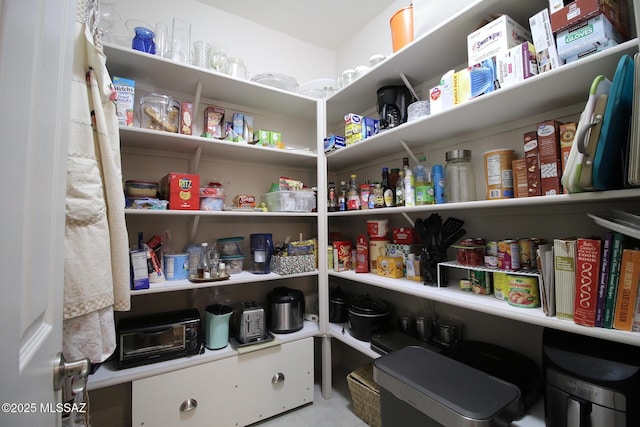 view of pantry