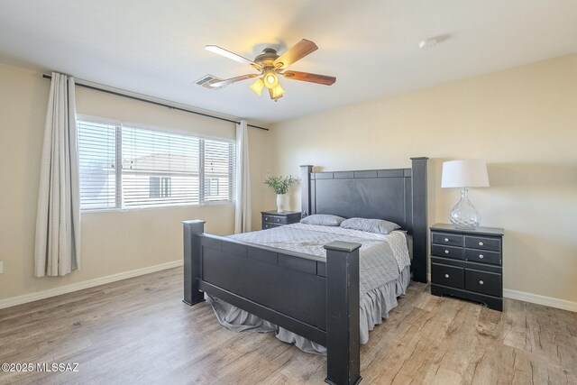 bedroom featuring light hardwood / wood-style flooring