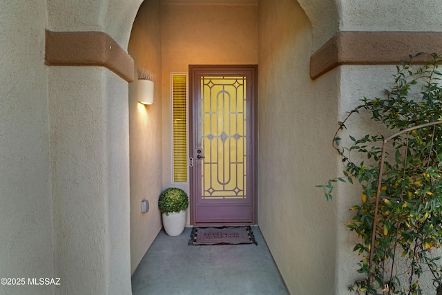 view of doorway to property