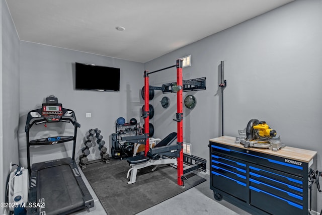 view of workout area