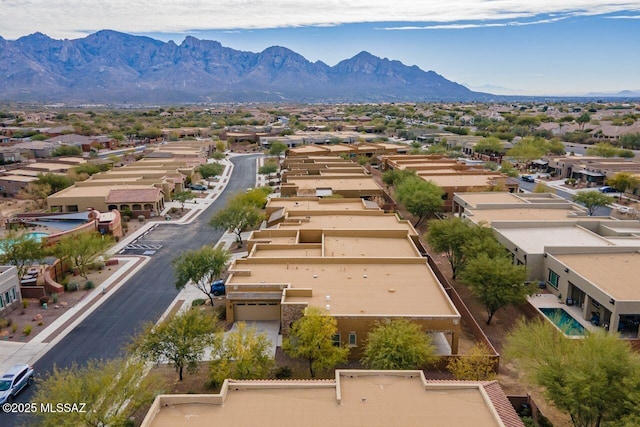 aerial view featuring a mountain view