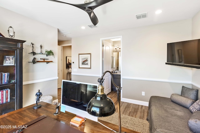 interior space featuring hardwood / wood-style flooring