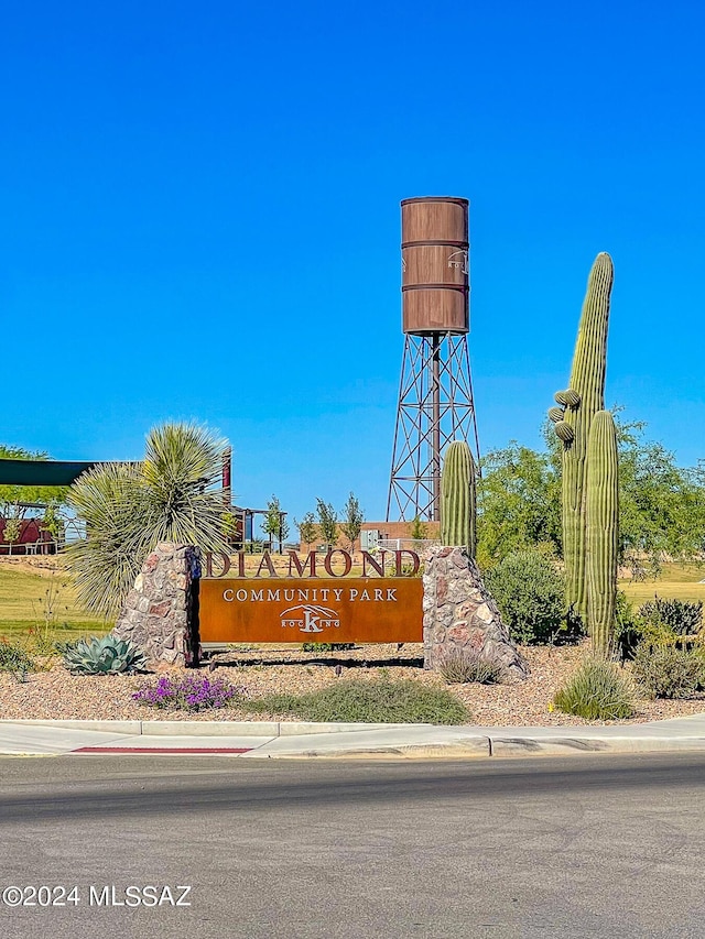 view of community sign