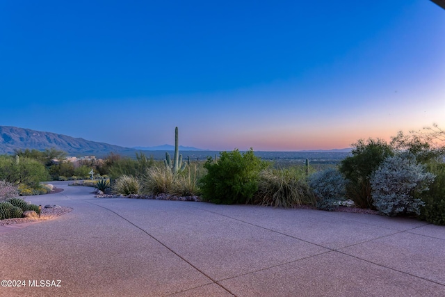 exterior space with a mountain view