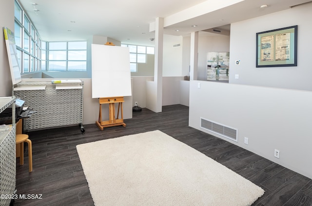 interior space featuring dark hardwood / wood-style flooring