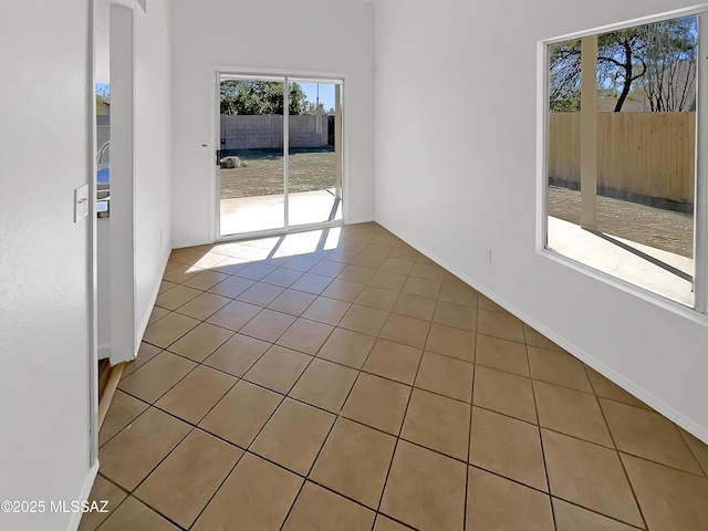 view of tiled spare room