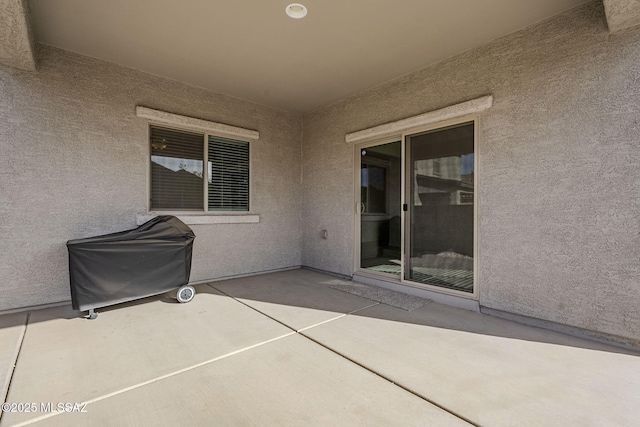 view of patio with area for grilling