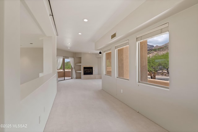 6872 E Desert Wind Ct, Tucson, AZ 85750 - corridor with carpet flooring, recessed lighting, and a mountain view