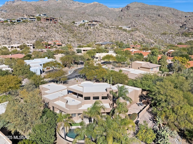 6872 E Desert Wind Ct, Tucson, AZ 85750 - aerial view of property's location featuring mountains