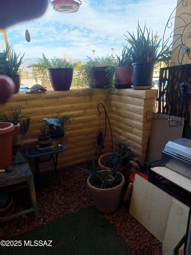 view of patio / terrace with a balcony