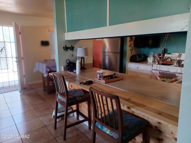 view of tiled dining area