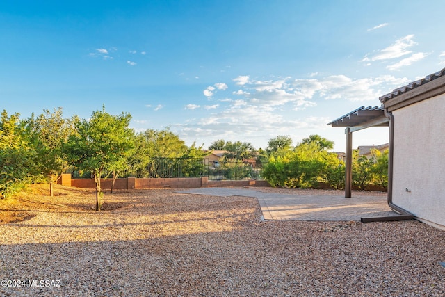 view of yard with a patio