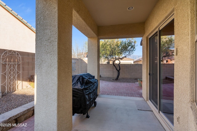 view of patio / terrace featuring grilling area