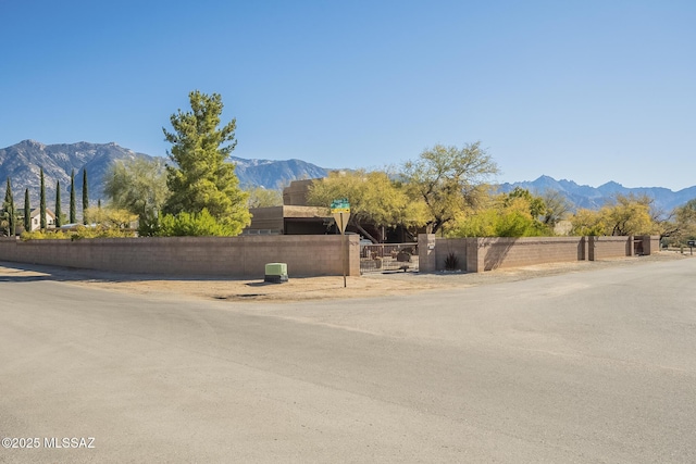 view of road featuring a mountain view