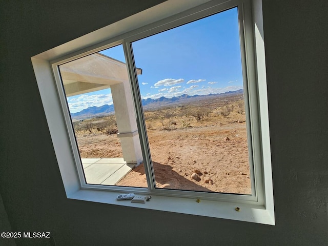 details with a mountain view