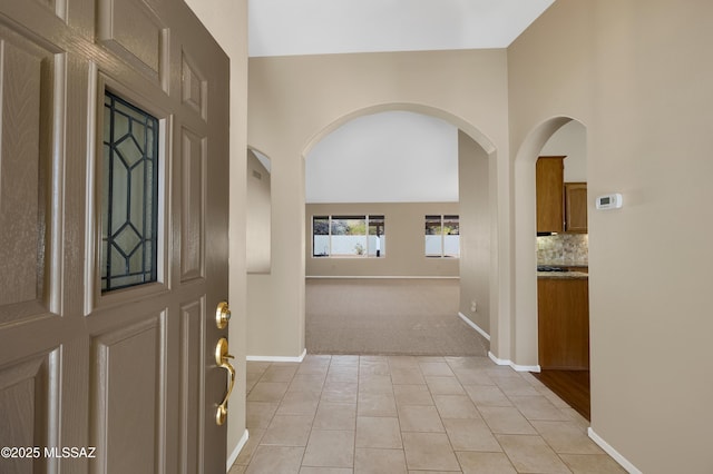 view of tiled entryway