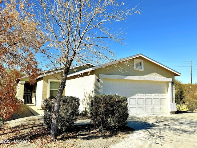 view of home's exterior with a garage