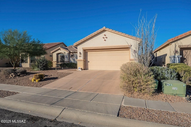 view of front of home featuring a garage