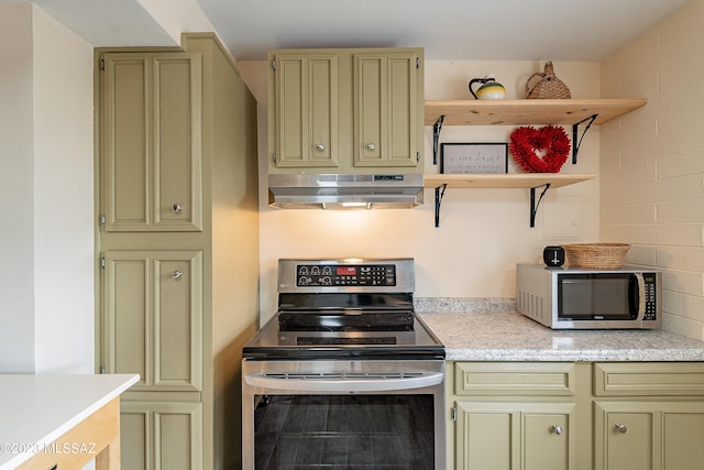 kitchen with stainless steel appliances