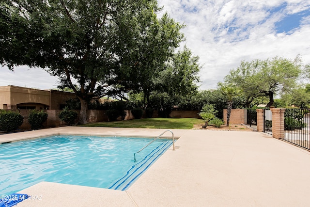 view of pool with a patio area