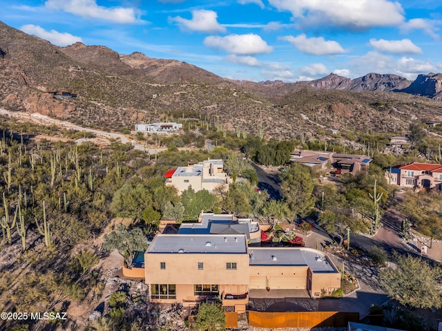 bird's eye view featuring a mountain view