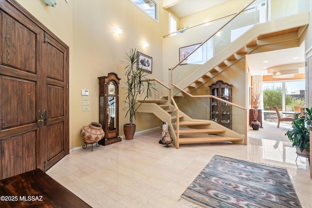 entrance foyer with a high ceiling