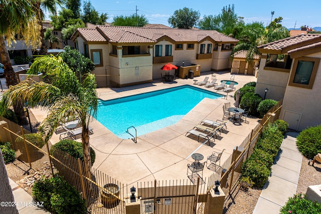 view of pool with a patio area