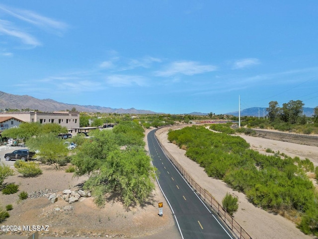 view of road featuring a mountain view