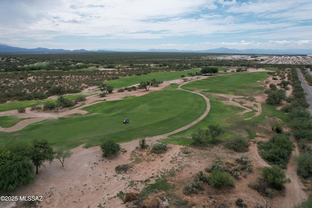 aerial view featuring a mountain view