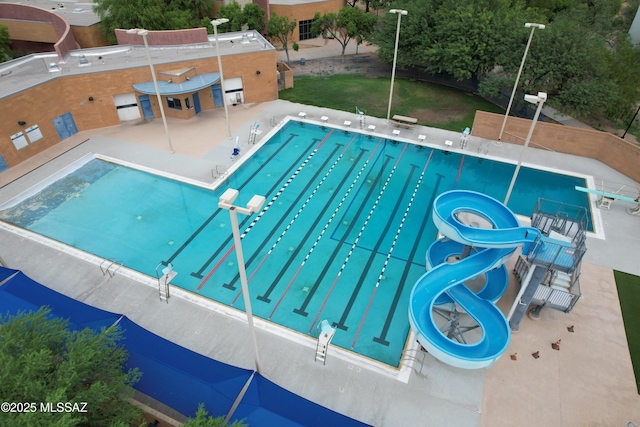 view of pool with fence