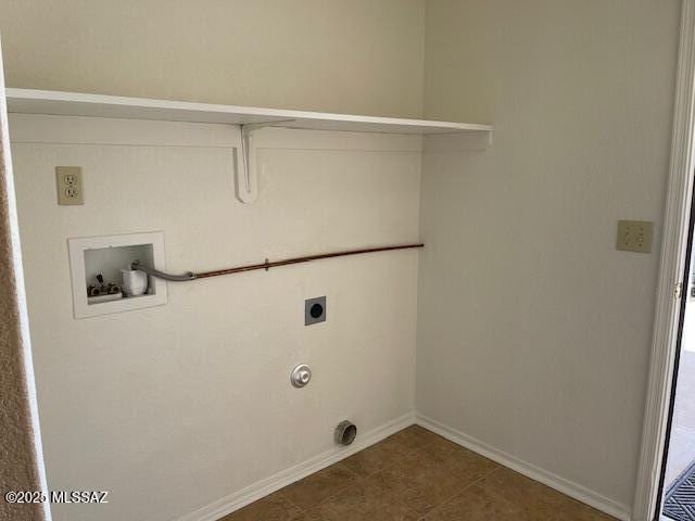 washroom with electric dryer hookup, gas dryer hookup, and washer hookup