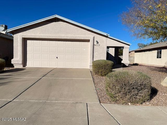 view of home's exterior with a garage