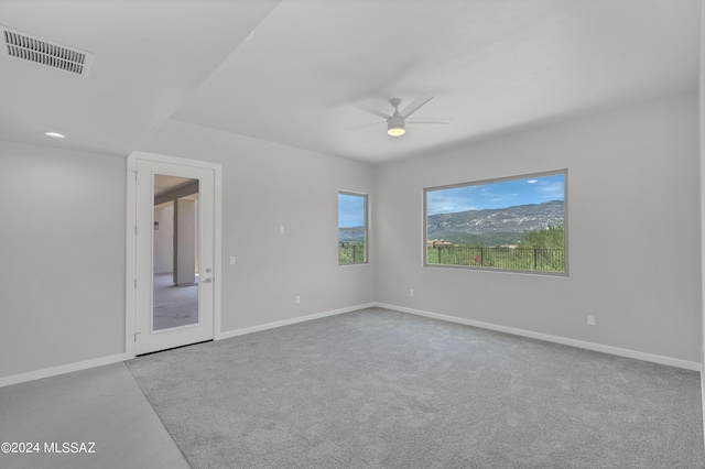 14821 E Diamond F Rnch Pl, Vail, AZ 85641 - carpeted empty room featuring ceiling fan, baseboards, and visible vents