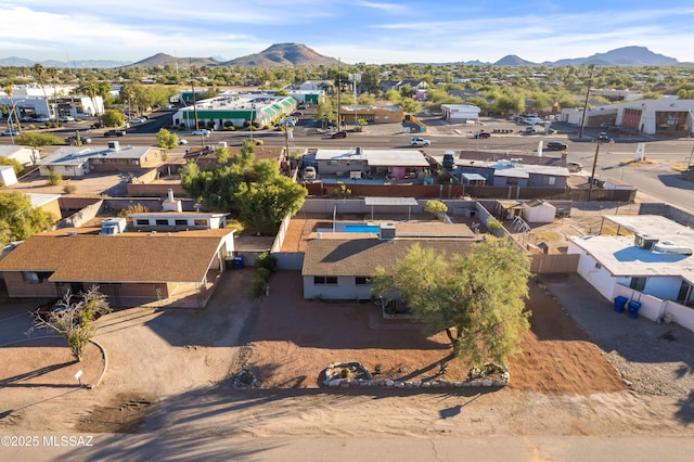 aerial view featuring a mountain view