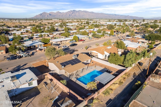 aerial view featuring a mountain view