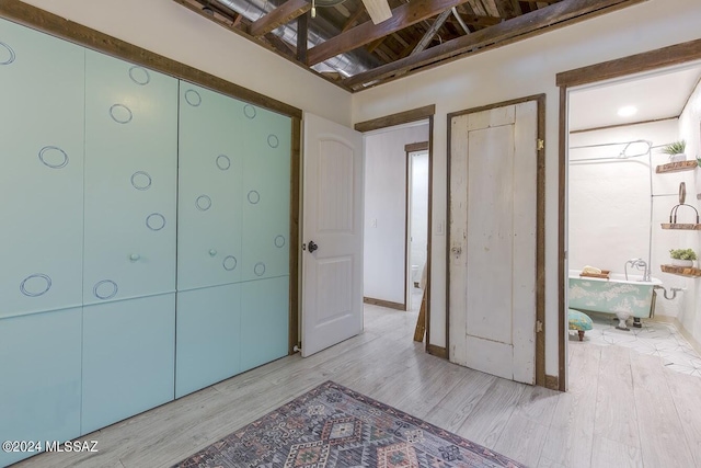 bedroom featuring light hardwood / wood-style floors