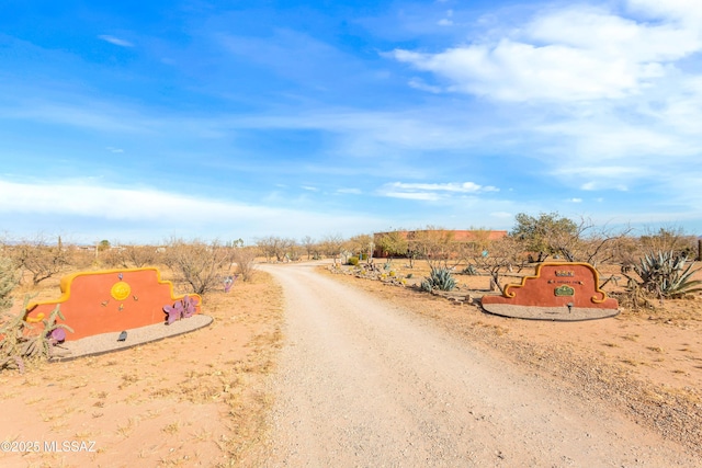 view of road featuring a rural view