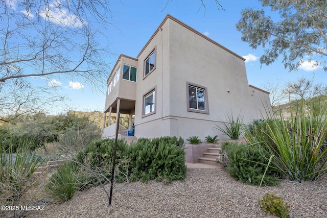 view of property exterior featuring stucco siding