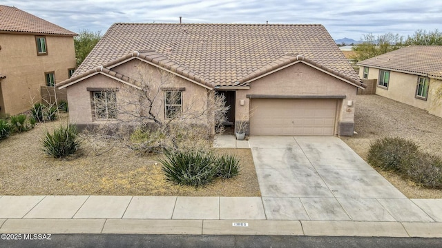 view of front of house featuring a garage