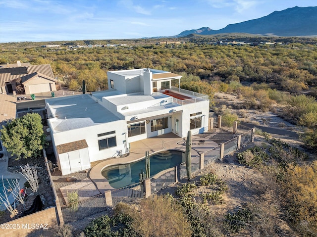 aerial view featuring a mountain view