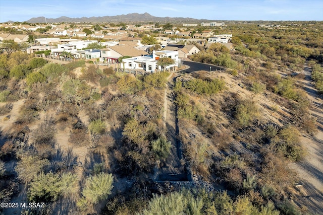 aerial view with a mountain view