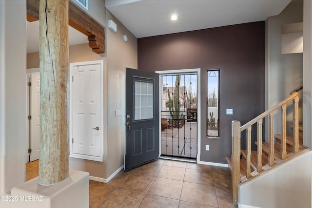 view of tiled entryway