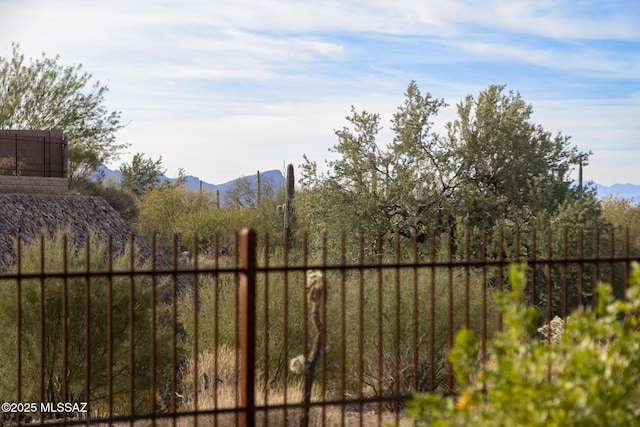 exterior space with a mountain view