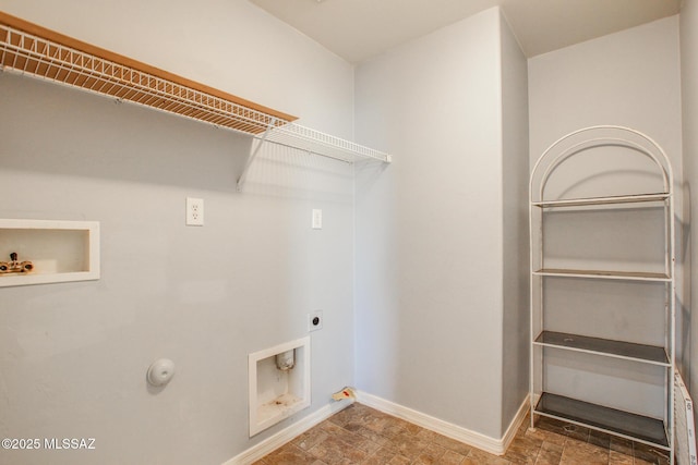 washroom featuring washer hookup, hookup for a gas dryer, and electric dryer hookup