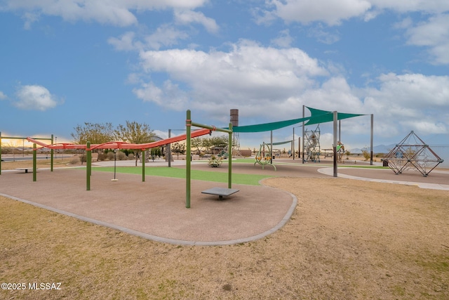 view of play area featuring a yard