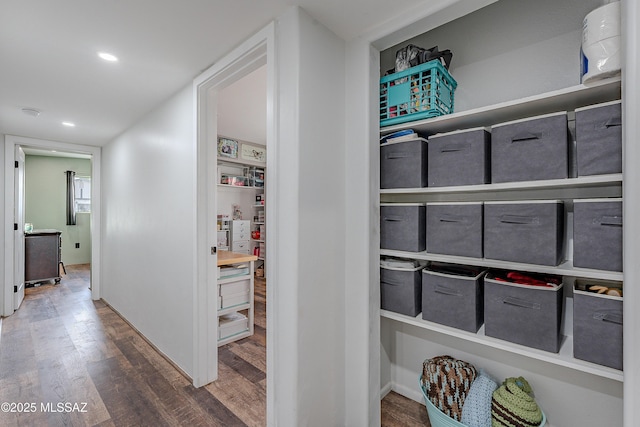 hall featuring hardwood / wood-style floors