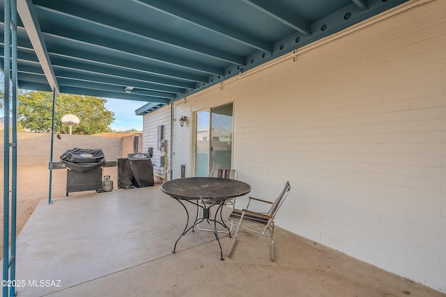 view of patio with grilling area