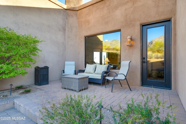 view of patio with outdoor lounge area