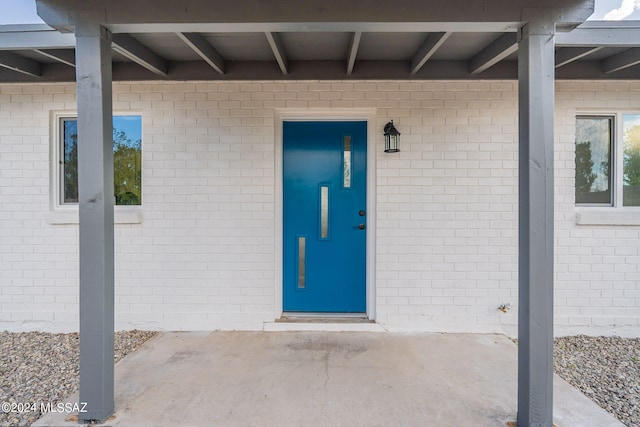 view of doorway to property