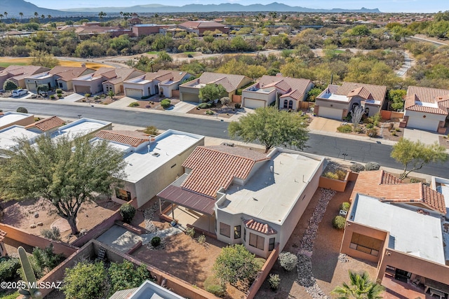 aerial view featuring a mountain view